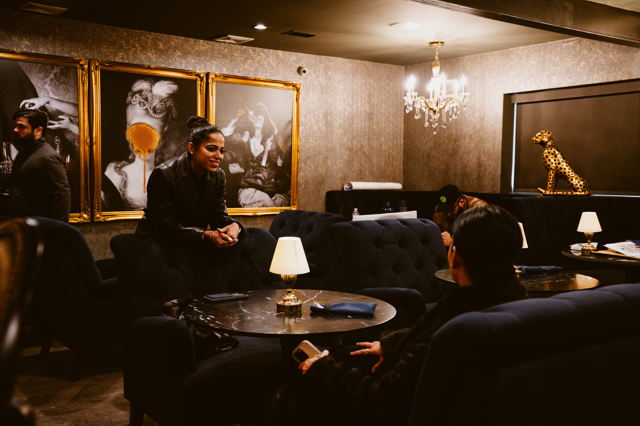 The Hidden Flask Lounge interior with ambient lighting