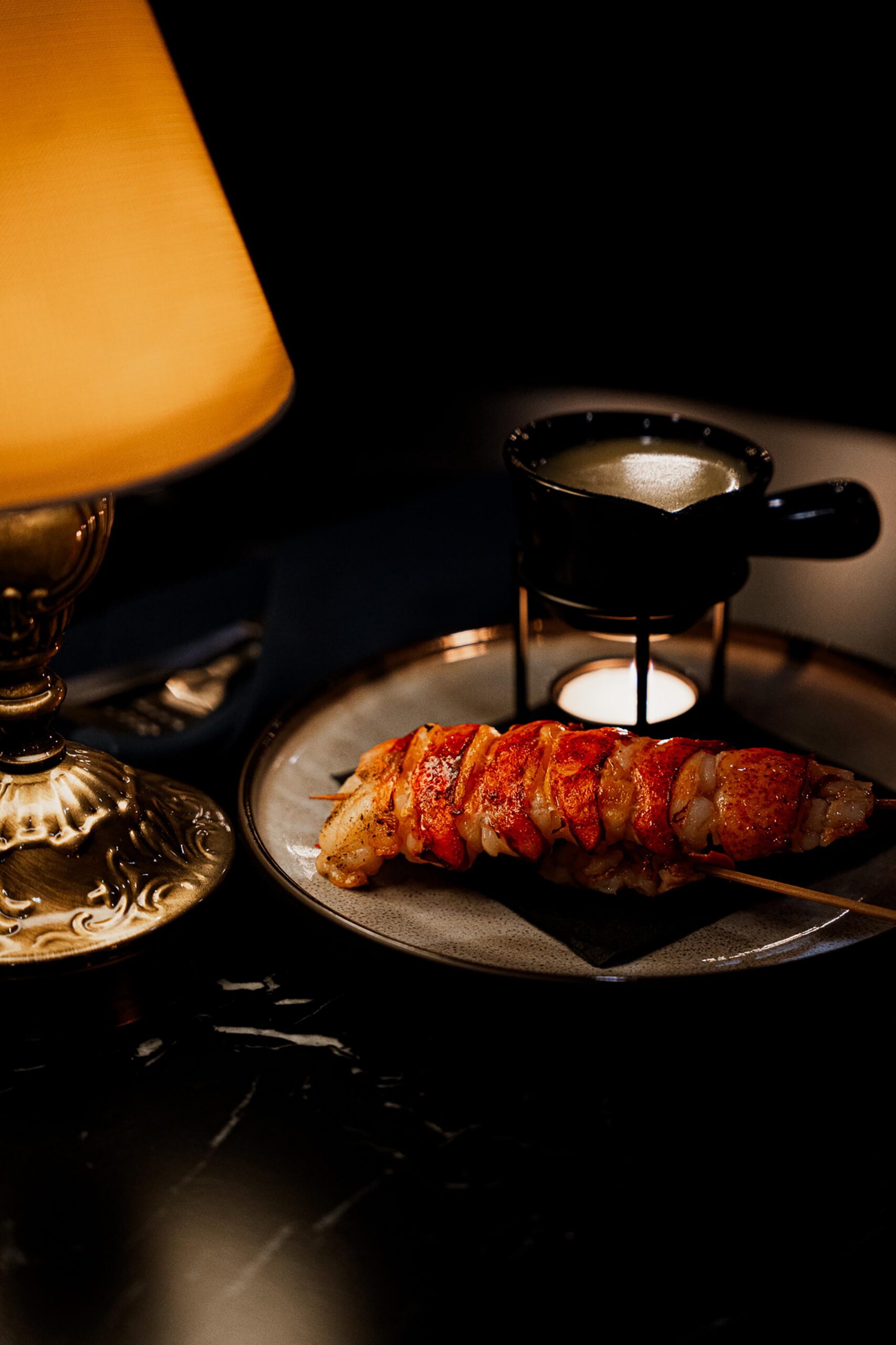 Lobster entree plated with precision